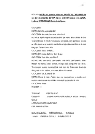 Relatório CPMI do Cachoeira parte 2