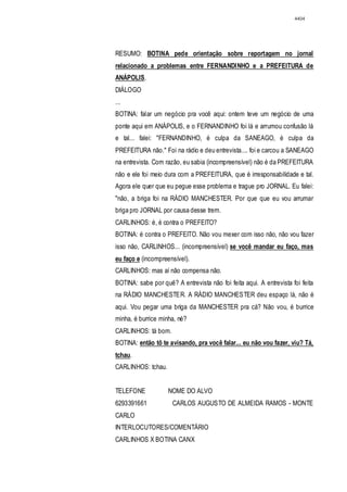 Relatório CPMI do Cachoeira parte 2