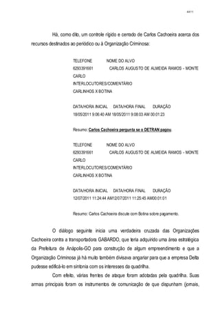 Relatório CPMI do Cachoeira parte 2