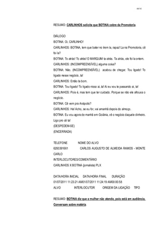 Relatório CPMI do Cachoeira parte 2