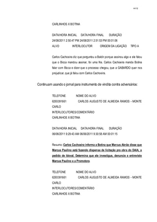 Relatório CPMI do Cachoeira parte 2