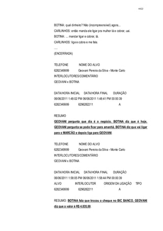 Relatório CPMI do Cachoeira parte 2