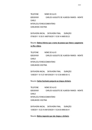 Relatório CPMI do Cachoeira parte 2