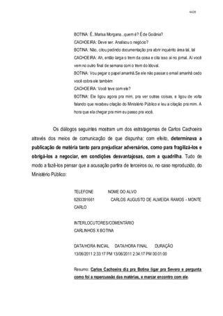 Relatório CPMI do Cachoeira parte 2