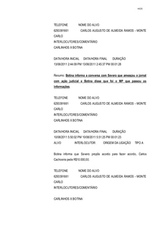 Relatório CPMI do Cachoeira parte 2