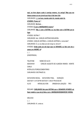 Relatório CPMI do Cachoeira parte 2