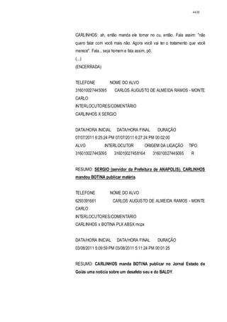 Relatório CPMI do Cachoeira parte 2