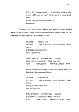 Relatório CPMI do Cachoeira parte 2