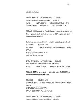 Relatório CPMI do Cachoeira parte 2