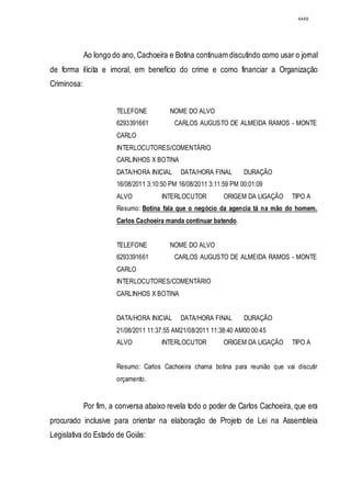 Relatório CPMI do Cachoeira parte 2