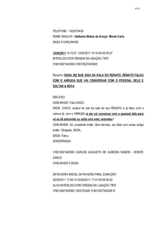 Relatório CPMI do Cachoeira parte 2