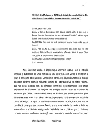 Relatório CPMI do Cachoeira parte 2