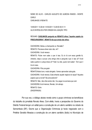 Relatório CPMI do Cachoeira parte 2