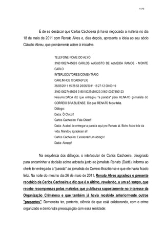 Relatório CPMI do Cachoeira parte 2