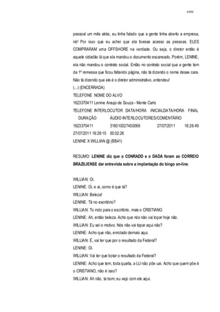 Relatório CPMI do Cachoeira parte 2