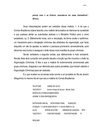 Relatório CPMI do Cachoeira parte 2