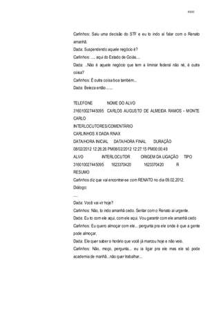 Relatório CPMI do Cachoeira parte 2