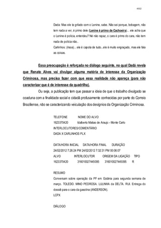 Relatório CPMI do Cachoeira parte 2