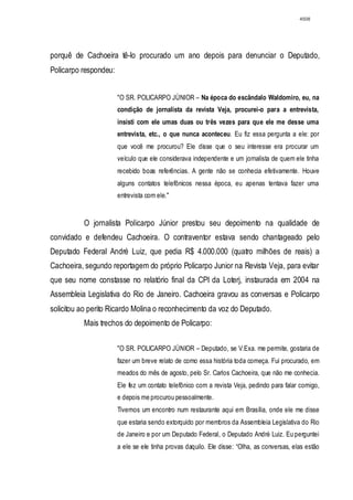 Relatório CPMI do Cachoeira parte 2