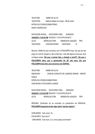 Relatório CPMI do Cachoeira parte 2