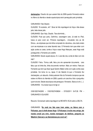 Relatório CPMI do Cachoeira parte 2