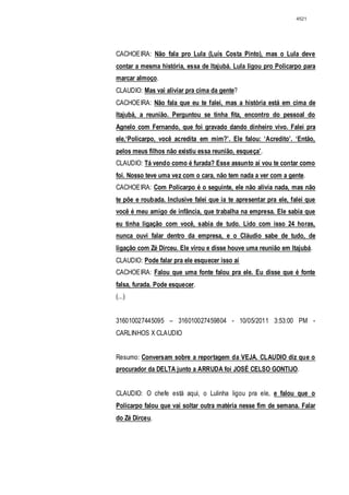 Relatório CPMI do Cachoeira parte 2