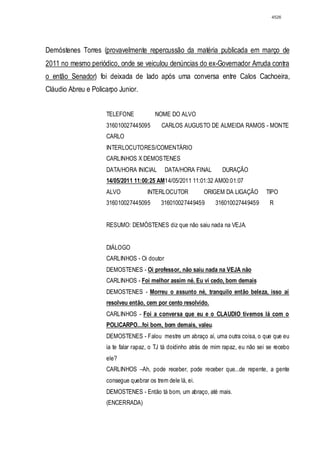 Relatório CPMI do Cachoeira parte 2