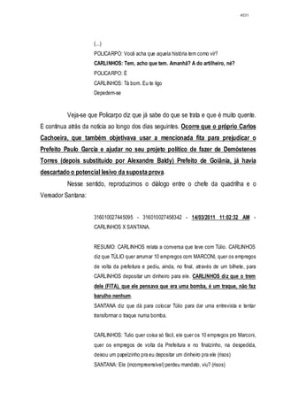 Relatório CPMI do Cachoeira parte 2