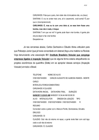 Relatório CPMI do Cachoeira parte 2