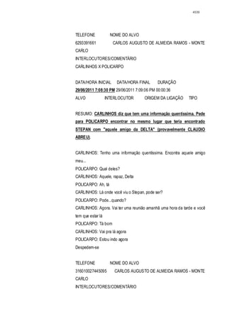 Relatório CPMI do Cachoeira parte 2