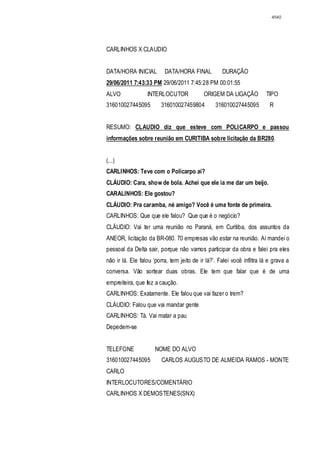 Relatório CPMI do Cachoeira parte 2