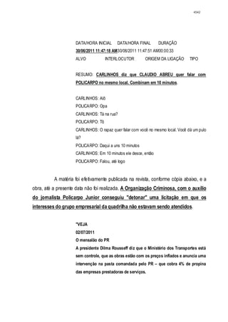 Relatório CPMI do Cachoeira parte 2