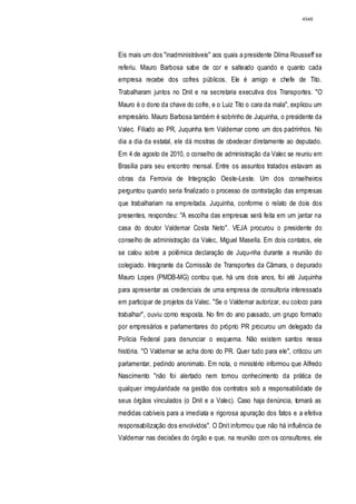 Relatório CPMI do Cachoeira parte 2