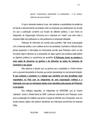 Relatório CPMI do Cachoeira parte 2