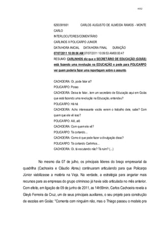 Relatório CPMI do Cachoeira parte 2