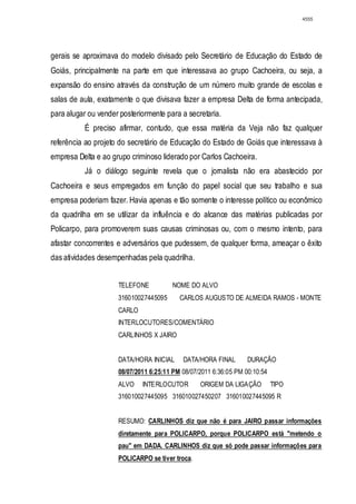 Relatório CPMI do Cachoeira parte 2