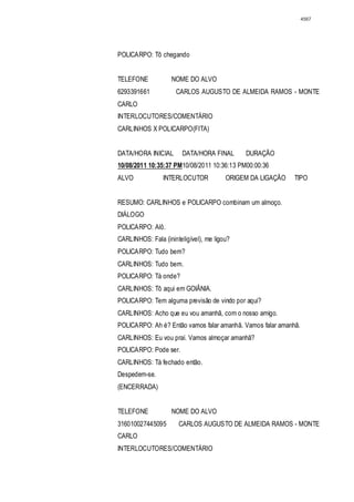 Relatório CPMI do Cachoeira parte 2