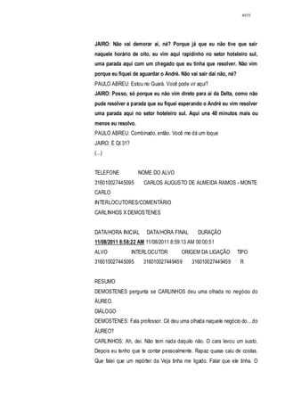 Relatório CPMI do Cachoeira parte 2