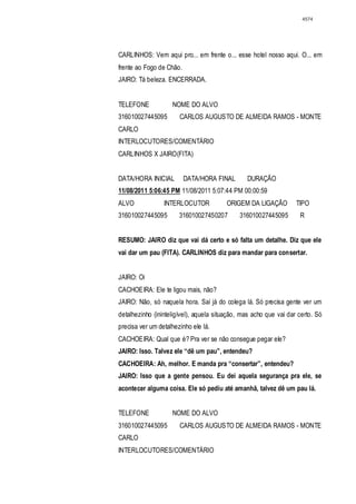 Relatório CPMI do Cachoeira parte 2