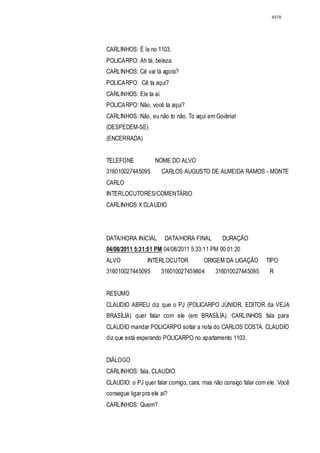 Relatório CPMI do Cachoeira parte 2