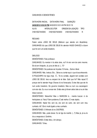 Relatório CPMI do Cachoeira parte 2