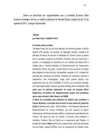 Relatório CPMI do Cachoeira parte 2