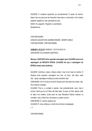 Relatório CPMI do Cachoeira parte 2