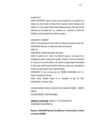 Relatório CPMI do Cachoeira parte 2