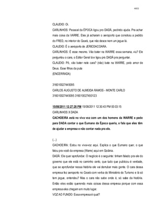 Relatório CPMI do Cachoeira parte 2