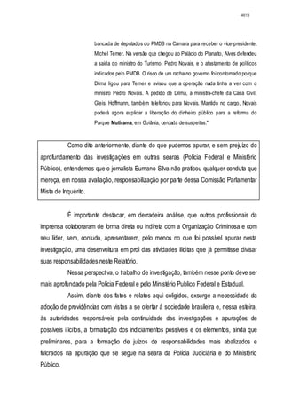 Relatório CPMI do Cachoeira parte 2