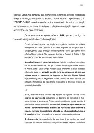 Relatório CPMI do Cachoeira parte 2