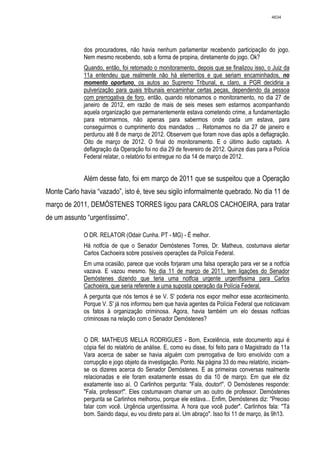 Relatório CPMI do Cachoeira parte 2