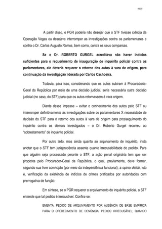 Relatório CPMI do Cachoeira parte 2