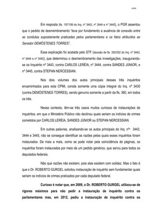 Relatório CPMI do Cachoeira parte 2